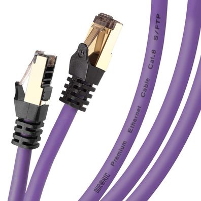Duronic CAT8 PE 5 m Ethernet Kabel Netzwerk RJ45 Gigabit LAN Internet 40 Gbps