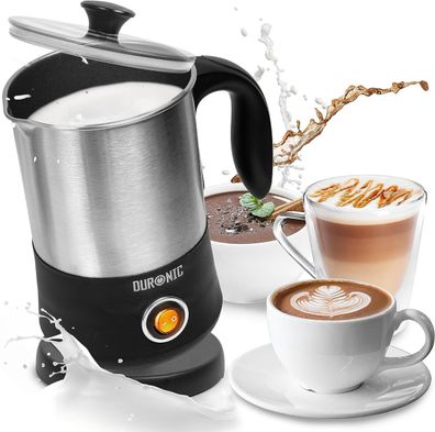 Duronic MF300 Milchaufschäumer 400ml Induktion heiß & kalt Kaffee Kakao
