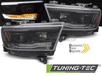 LED Upgrade Design Scheinwerfer Set für Dodge RAM 19-22 schwarz mit dyn. Blinker