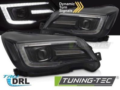 LED Upgrade Tagfahrlicht Scheinwerfer Set für Subaru Forester 13-18 schwarz mit. dyn
