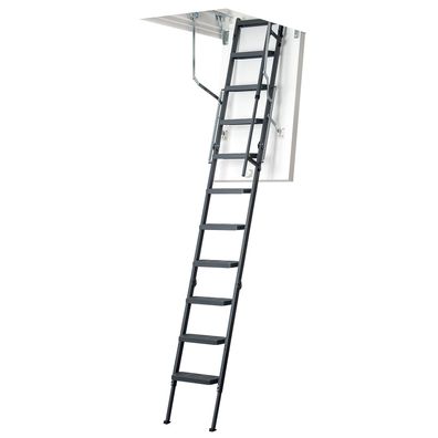 Dolle Bodentreppe clickFIX® comfort 3-teilig bis 244-264cm Raumhoehe mit U-Wert 0,4