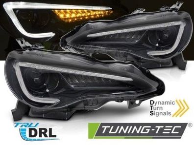 Upgrade Design LED Tagfahrlicht Scheinwerfer Set für Toyota GT86 12-21 schwarz mit d