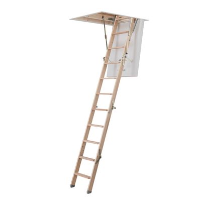 Dolle Bodentreppe mini 4-teilig bis 270cm Raumhoehe mit U-Wert 0,64 Deckenoeffnung 9