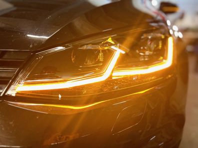 VOLL LED Tagfahrlicht Scheinwerfer für VW Golf 7 (VII) 12-17 schwarz mit dynamischem