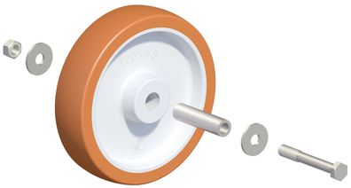 Layher Ersatzteil fuer Fahrgeruest PU-Rad fuer 1358.200