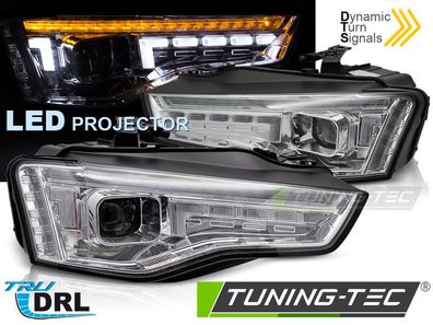 VOLL LED Tagfahrlicht Scheinwerfer Set für Audi A5 Facelift 11-16 Chrom mit dyn. Bli