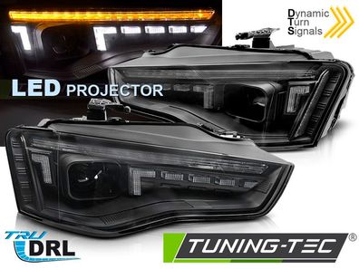 VOLL LED Tagfahrlicht Scheinwerfer Set für Audi A5 Facelift 11-16 Schwarz mit dyn. B