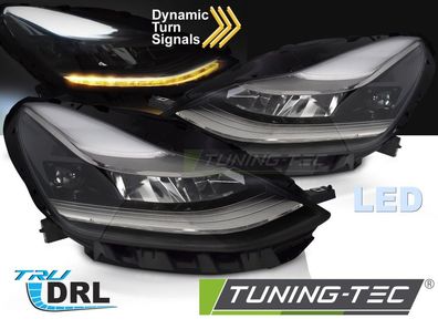 VOLL LED Tagfahrlicht Scheinwerfer Set für Tesla Model 3 17-23 schwarz mit dyn. Blin