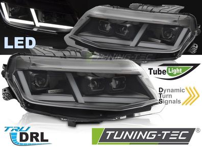 VOLL LED Upgrade Design Scheinwerfer Set für Chevrolet Camaro 16-18 schwarz mit dyn