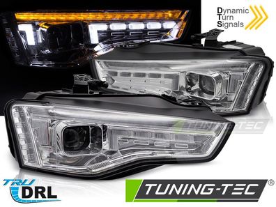 Xenon Upgrade LED Tagfahrlicht Scheinwerfer Set für Audi A5 Facelift 11-16 Chrom mit