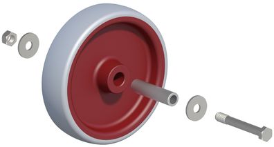 Layher Fahrgeruest Ersatzrad inklusive Achse fuer 1260.202