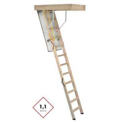 Minka Bodentreppe Complete aus Fichte mit U-Wert 1,1 W/m2K 220-280cm Raumhoehe 120x6