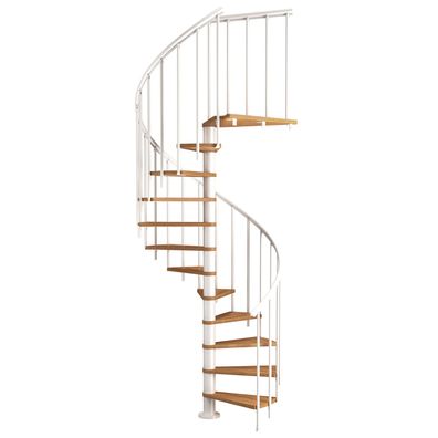 Dolle Spindeltreppe Montreal Eiche/weis 252-282cm Geschosshoehe Ø120cm