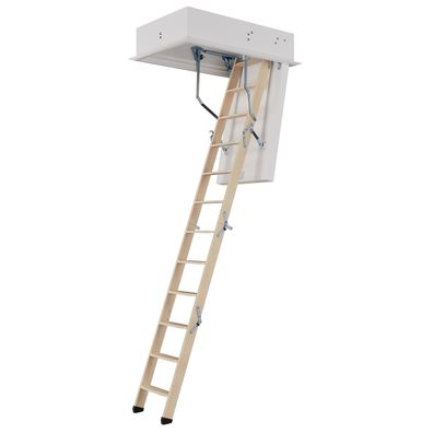 Dolle Bodentreppe clickFIX® 4-teilig bis 274cm Raumhoehe mit U-Wert 0,49 Deckenoeff