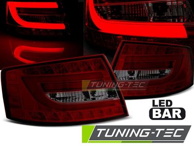 LED Lightbar Design Rückleuchten für Audi A6 4F (C6) 04-08 Limousine rot/rauch (6Pi