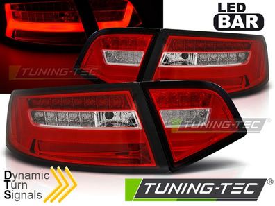 LED Lightbar Design Rückleuchten für Audi A6 4F (C6) Facelift 08-11 Limousine rot/k