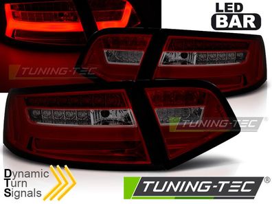 LED Lightbar Design Rückleuchten für Audi A6 4F (C6) Facelift 08-11 Limousine rot/r