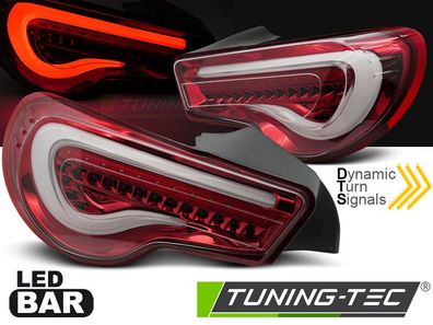 Upgrade LED Lightbar Design Rückleuchten für Toyota GT86 12-21 rot/weiß mit dyn. B