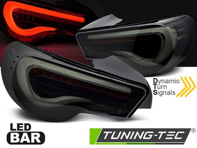 Upgrade LED Lightbar Design Rückleuchten für Toyota GT86 12-21 schwarz/rauch mit dy