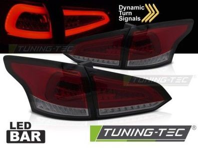 Voll LED Lightbar Design Rückleuchten Ford Focus MK3 Turnier (Kombi) 11-18 rot/rauch