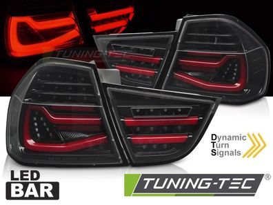 VOLL LED Lightbar Design Rückleuchten für BMW 3er E90 LCI Limousine 09-11 schwarz m