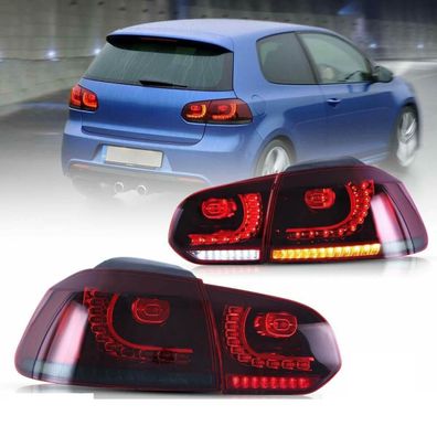 Voll LED Upgrade Design Rückleuchten für VW Golf 6 (VI) 08-12 rot/rauch mit dynamis