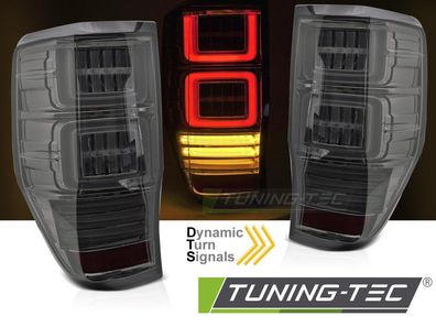 VOLL LED Upgrade Design Rückleuchten Set für Ford Ranger T6 / T7 12-18 schwarz/rauc