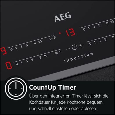 AEG IAE84411XB Autarkes Kochfeld / Induktion / Serie 7000 mit SenseBoil® / Hob²Hood