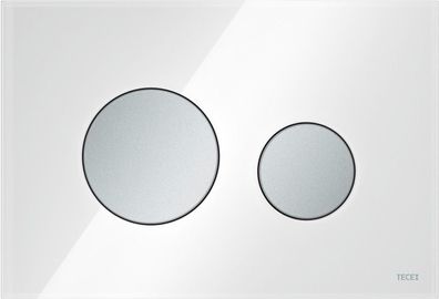 TECEloop WC-Betätigungsplatte f. 2-Mengentechn. Gl we T. chrom matt