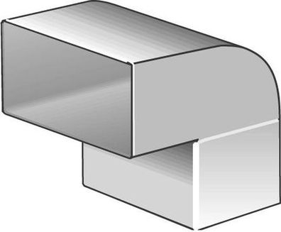 Helios Flachkanalbogen FLB 100 Preis per Stück senkrecht