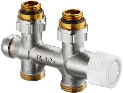 Oventrop Multiblock T Durchgang Ein-/Zweirohr 1/2" IG x 3/4" AG