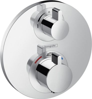 Hansgrohe Fertigmontageset Thermostat Ecostat S für 1 Verbraucher, verchromt
