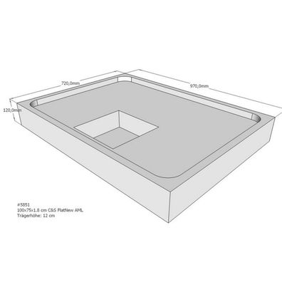 Schröder Duschwannenträger für Flat E 100x75