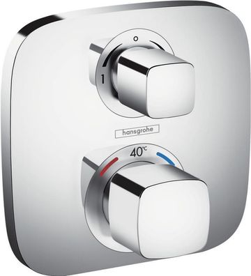 Hansgrohe Fertigmontageset Thermostat Ecostat E für 2 Verbraucher, verchromt
