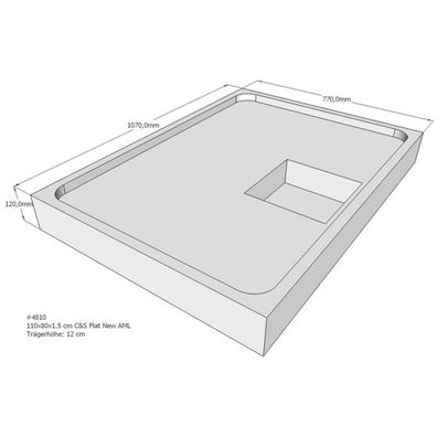 Schröder Duschwannenträger für Flat E 110x80