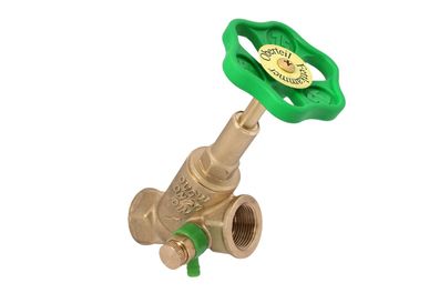 Schlösser Freistromventil m. Entleerung DIN 3502 - DVGW 3/4"