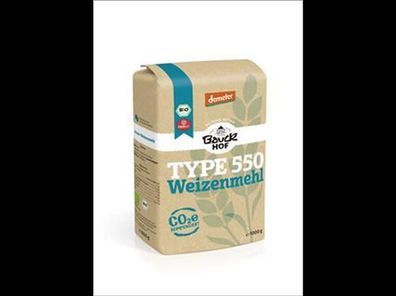 Bauck Mühle 3x Weizenmehl Type 550 Demeter 1000g