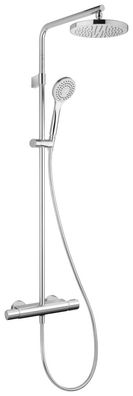 S100 Duschsystem mit Thermostat KB d= 200 HB d= 10cm Schlauch 1,6m chrom