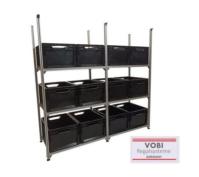 Wohnmobil Regal Twin-Tower 3 Regalsystem Heckgarage 1270x407 mm