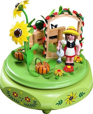 Richard Glaesser Spieldose Gartenidyll aus Seiffen im Erzgebirge