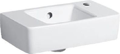 Geberit Handwaschbecken Renova Compact mit Hahnloch R, mit ÜL 400x250mm weiß