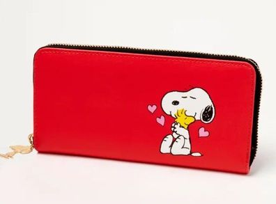 Peanuts Snoopy Geldbörse groß 20x10x2cm Snoopy + Woodstock Hugs - veganes Leder