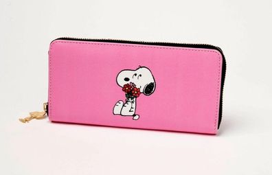 Peanuts Snoopy Geldbörse groß 20x10x2cm Snoopy Flowers - veganes Leder