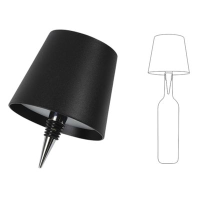 Countryfield LED Lampenschirm schwarz Korken USB Touch 48 LEDs