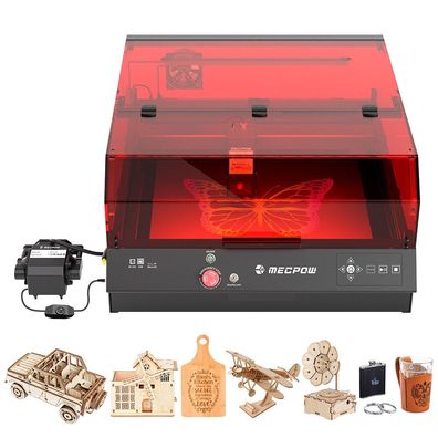Mecpow X4 Pro 22W Lasergravurmaschine mit eingebauter Kamera