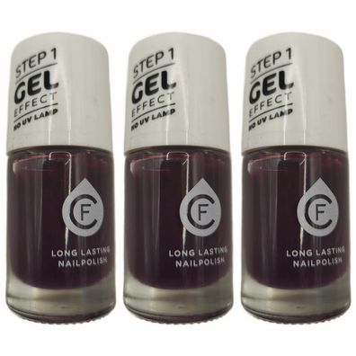 230,30EUR/1l 3 x CF Gel Effekt Nagellack 11ml - Farbe: 245 braun