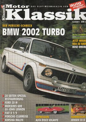 Motor Klassik 12/ 2001, BMW 2002, Jensen, Fiat, Alfa Disco, Ford 20 M