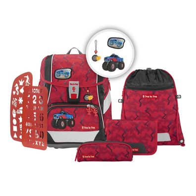 Step by Step 2in1 Plus Schulrucksack-Set 6tlg. Monster Truck Rocky