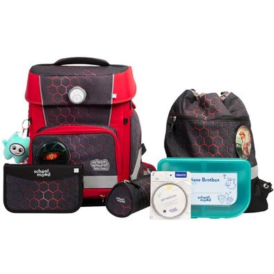 SCHOOL-MOOD Champion Maxx Pro Schulranzen-Set 7-tlg. Mika Drache