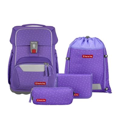 Step by Step Basis Schulranzen-Set 4 tlg. Purple Konfetti